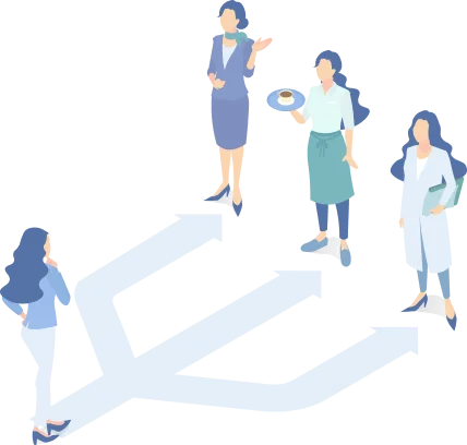 自己分析からキャリアロードマップ作成まで求職者に合ったキャリアプランをご提案。